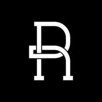 r monogram brief vector