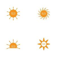 zon vector illustratie pictogram logo sjabloonontwerp