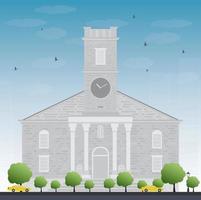 historische Kawaiahao-kerk, de oudste christelijke kerk van Honolulu. vector