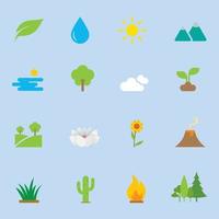 natuur pictogram ontwerpsjabloon. vector illustratie