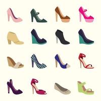 vrouwen schoenen pictogram ontwerpsjabloon. vector illustratie
