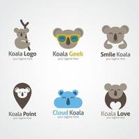 ontwerpsjabloon voor koala-logo. vector illustratie