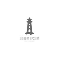 vuurtoren, baken logo icoon. vectorillustratie. vector