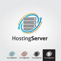 minimale hosting logo sjabloon - vector