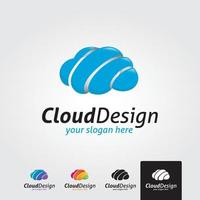 minimale cloud logo sjabloon - vector