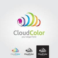 minimale cloud logo sjabloon vector