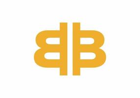 bitcoin boeddhistische of initiële bb logo symbool ontwerp inspiratie vector