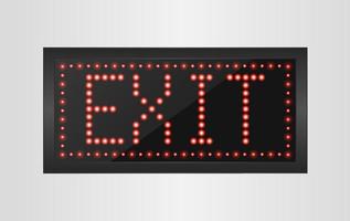 led-verlichting exit sign.vector vector