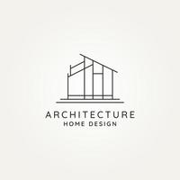 eenvoudige architectuur lijntekeningen logo vector