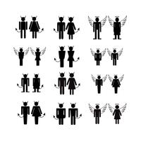 Silhouet mensen pictogrammen illustratie vector