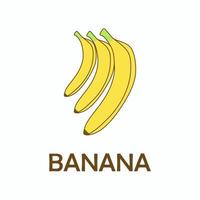 vectorlogo van voedsel of kant-en-klare bananen vector