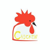 kip verwerkt restaurant logo vector