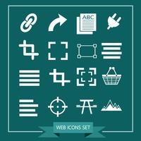 Set van web-iconen voor website en communicatie vector