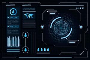 sci fi futuristische gebruikersinterface, hud, technologie abstracte achtergrond, vectorillustratie. vector