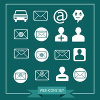 Set van web-iconen voor website en communicatie vector