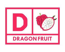 drakenfruit logo sjabloon illustratie vector