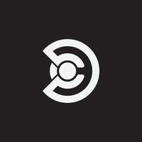 eerste letter dc of cd monogram logo. vector