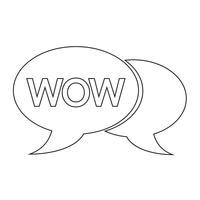 WOW internet acroniem chat bubble illustratie vector