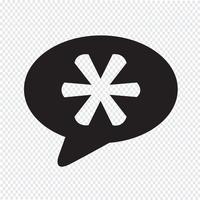 Asterisk Voetnoot teken pictogram vector