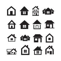 House Icon Real Estate Set voor website vector