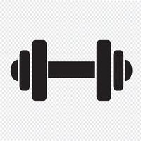 Dumbbell pictogram symbool teken vector