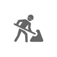 bouw en bouwwerkzaamheden eenvoudig pictogram vector