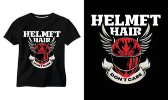 helm haar maakt niet uit t-shirt ontwerp vector