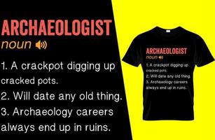 archeoloog grappige definitie t-shirtontwerp vector