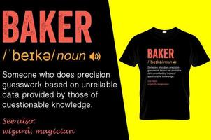 bakker grappige definitie t-shirtontwerp vector