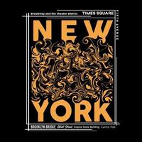 New York t-shirt en poster grafisch ontwerp in abstracte stijl. vector illustratie