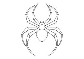 zwart-witte spin clipart. arachnia. illustratie van zwarte spin vector
