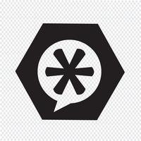 Asterisk Voetnoot teken pictogram vector