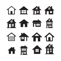 House Icon Real Estate Set voor website vector