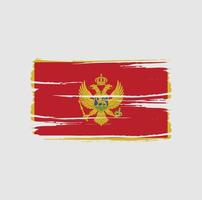 montenegro vlag borstel. nationale vlag vector