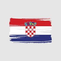 kroatië vlag borstel. nationale vlag vector