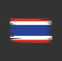 Thailand vlag borstel ontwerp. nationale vlag vector