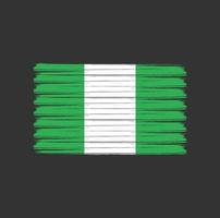 Nigeria vlag penseelstreken. nationale vlag vector
