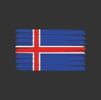 IJslandse vlag penseelstreken. nationale vlag vector