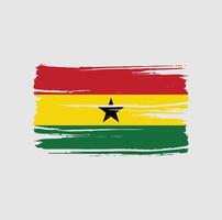 ghana vlag borstel. nationale vlag vector