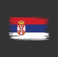 Servië vlag borstel ontwerp. nationale vlag vector