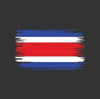 Costa Rica vlag borstel ontwerp. nationale vlag vector