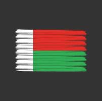 Madagaskar vlag penseelstreken. nationale vlag vector