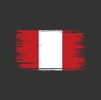 Peru vlag borstel ontwerp. nationale vlag vector
