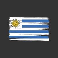 uruguay vlag penseelstreken. nationale vlag vector