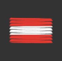 oostenrijkse vlag penseelstreken. nationale vlag vector