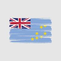tuvalu vlag penseelstreken. nationale vlag vector
