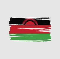 Malawi vlag borstel. nationale vlag vector