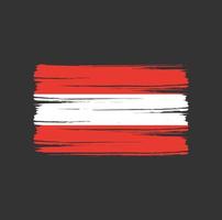 oostenrijkse vlag penseelstreken. nationale vlag vector
