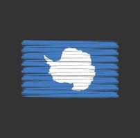 antarctica vlag penseelstreken. nationale vlag vector