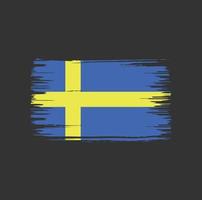 zweden vlag borstel ontwerp. nationale vlag vector